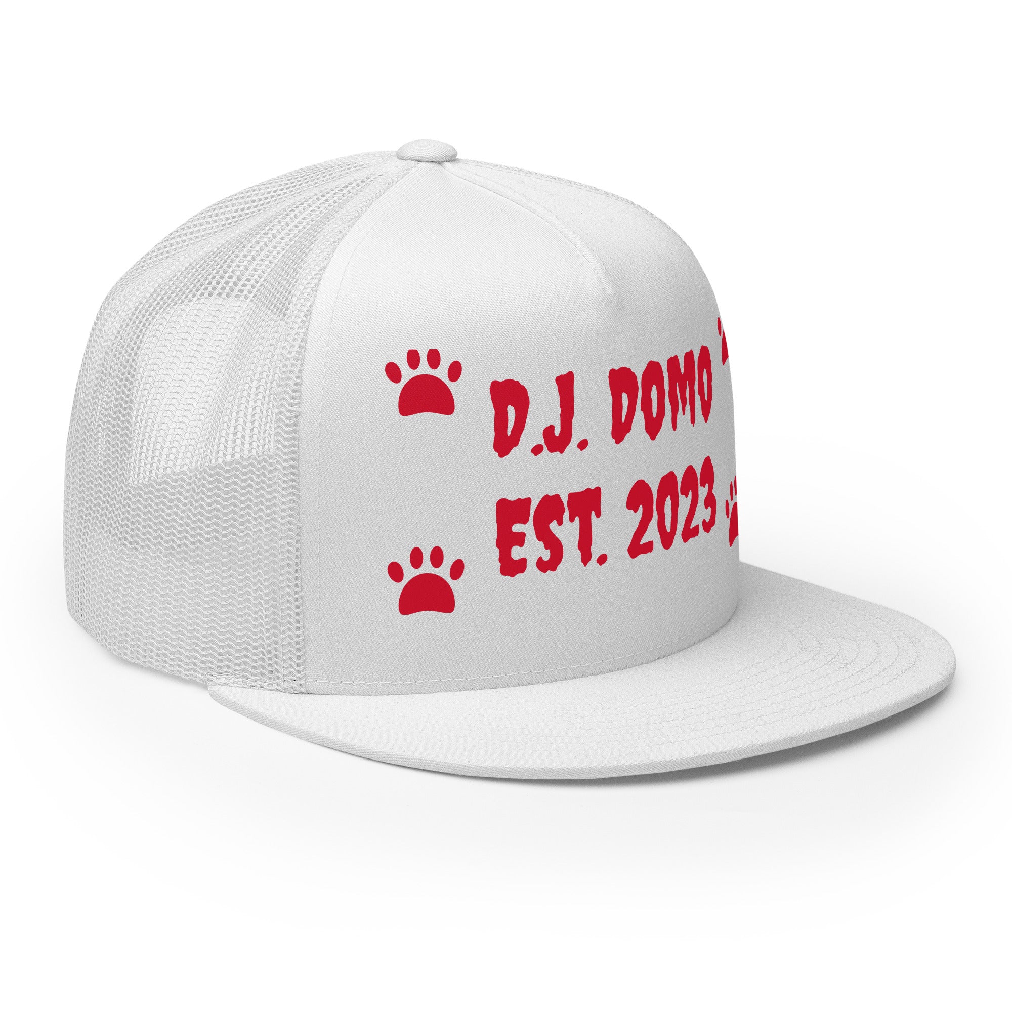 "Dog Paws" Trucker Cap Multi Color/Red