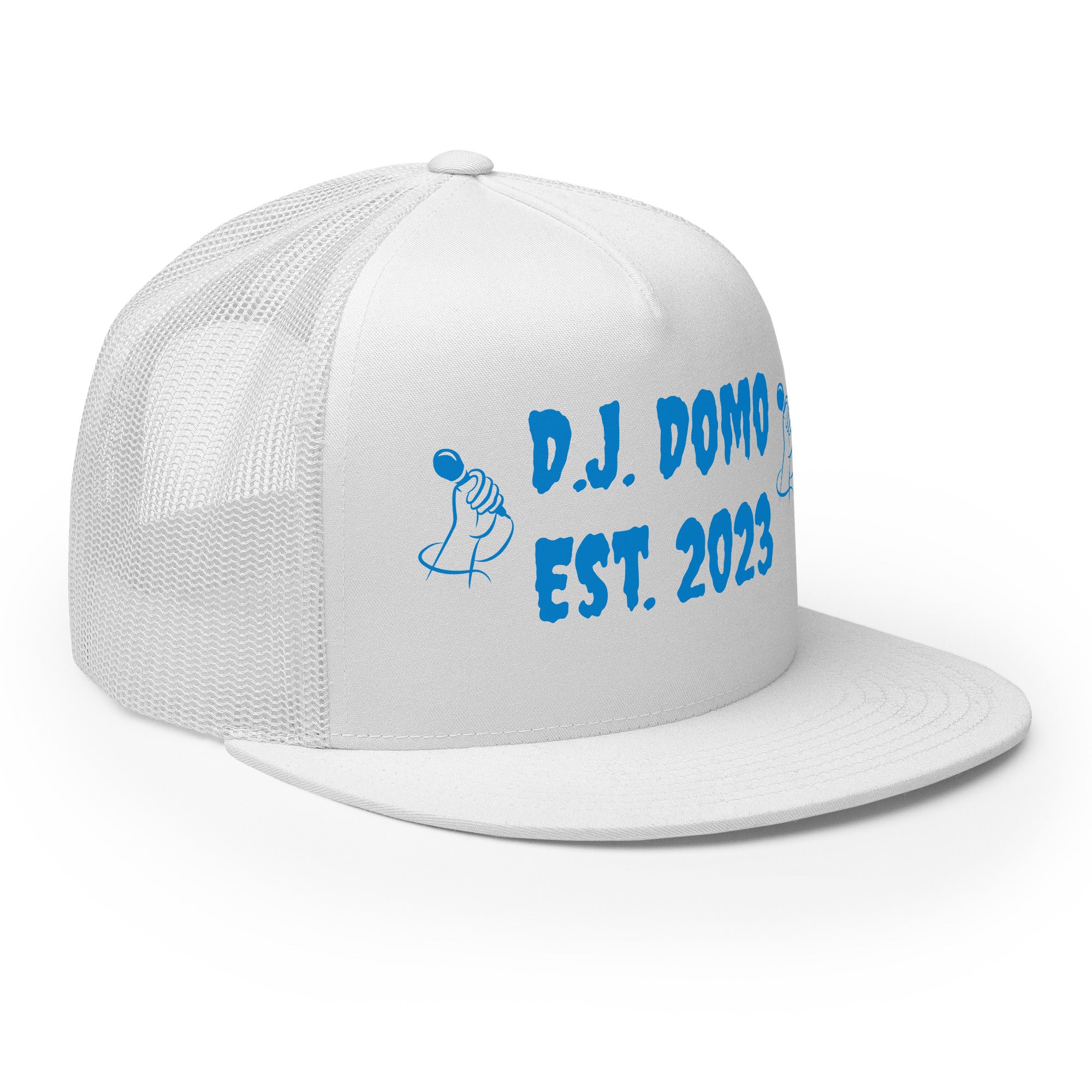 "Mic" Trucker Cap Multi Color/Light Blue