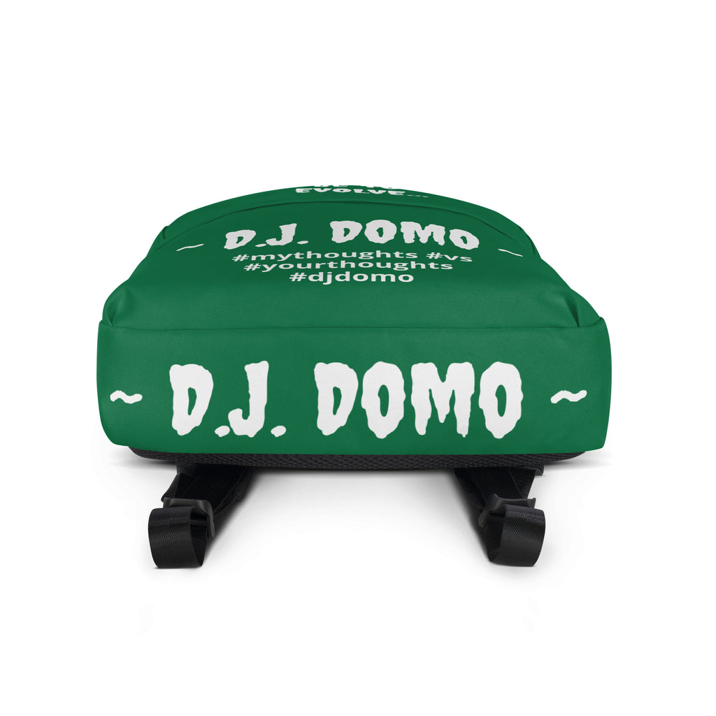 D.J. Domo DQOI Pt 1 "Book Objective" Backpack Green/White