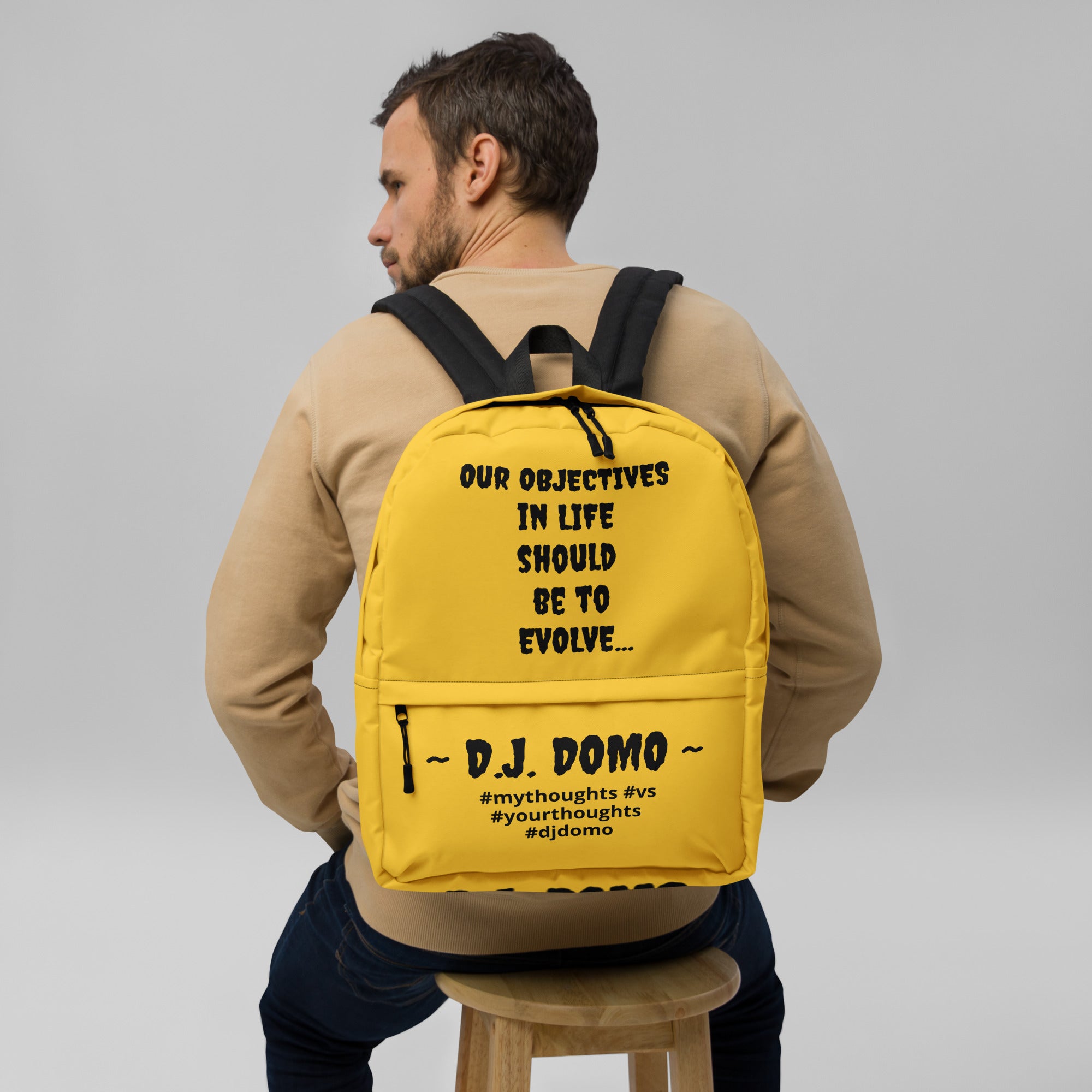 D.J. Domo DQOI Pt 1 "Book Objective" Backpack Gold/Black