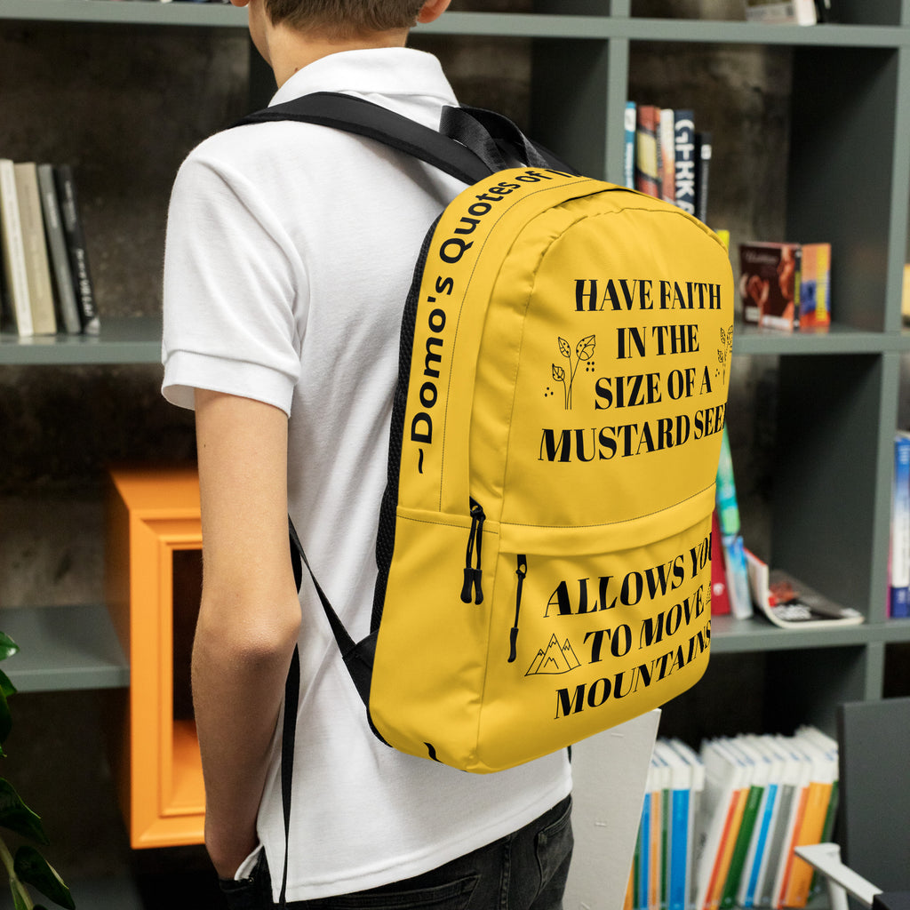 D.J. Domo DQOI Pt 1 "FAITH" Backpack Gold/Black