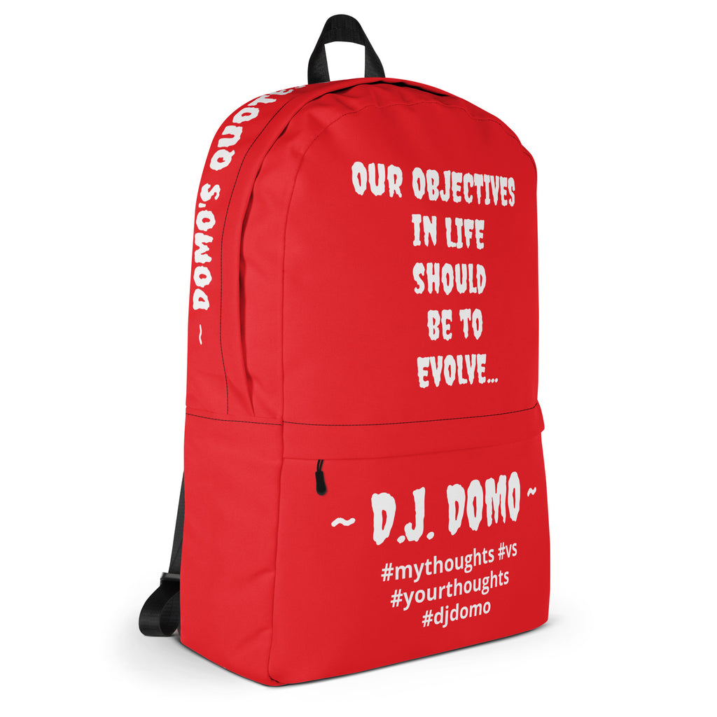 D.J. Domo DQOI Pt 1 "Book Objective" Backpack Red/White