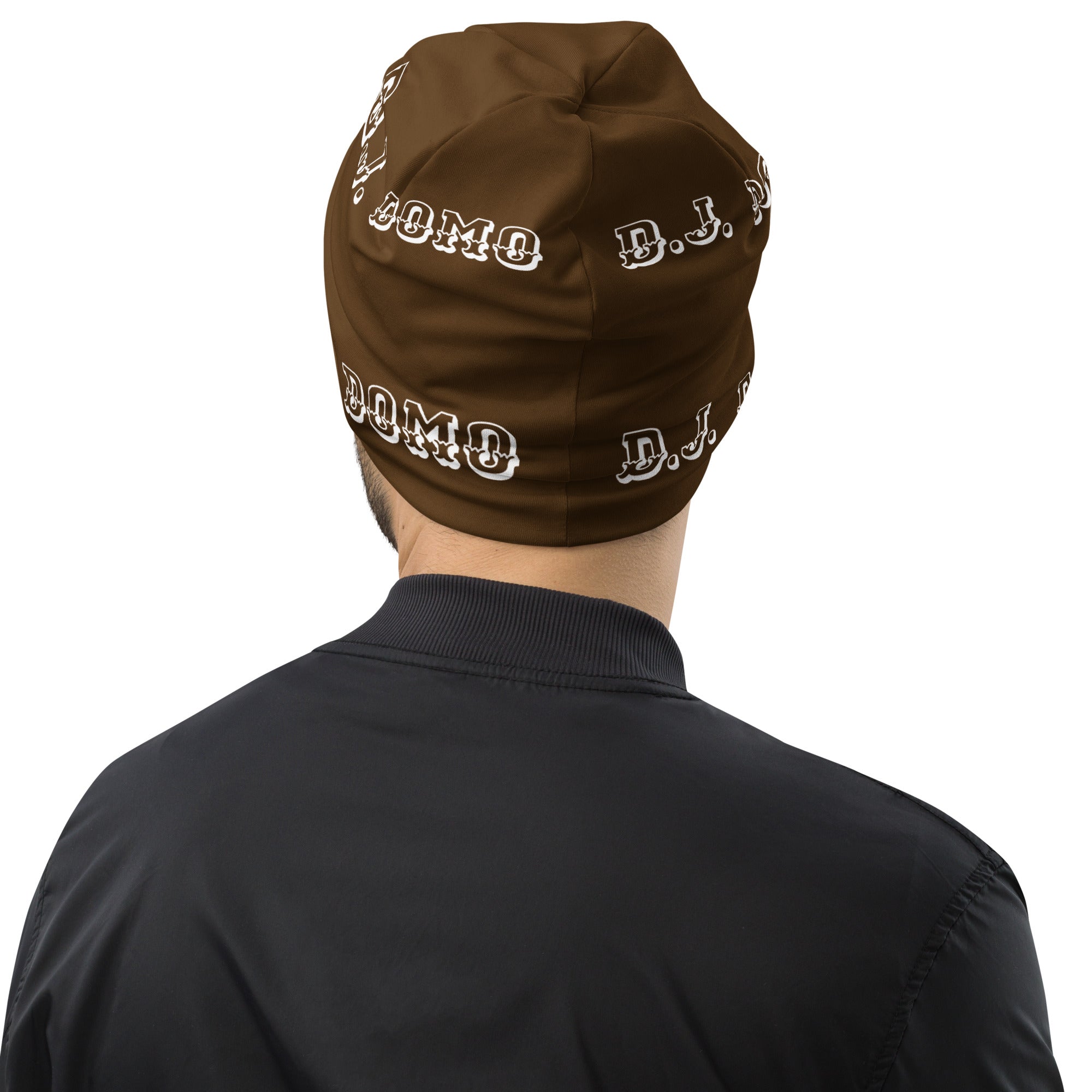 "LOYAL" Beanie Brown/White