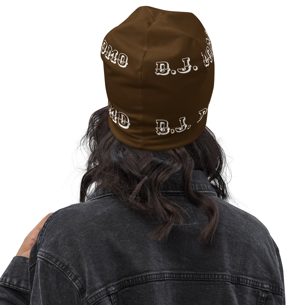 "LOYAL" Beanie Brown/White