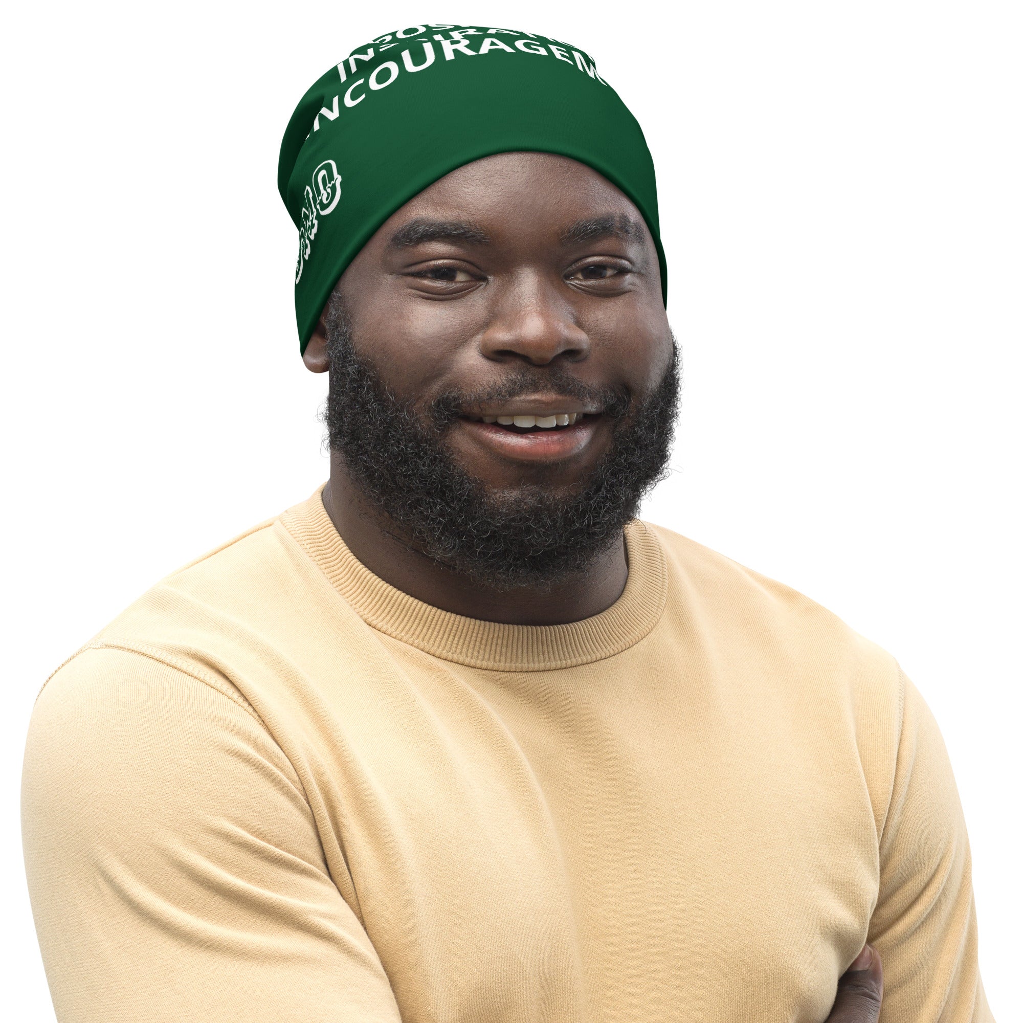 "PIE" Beanie Green/White