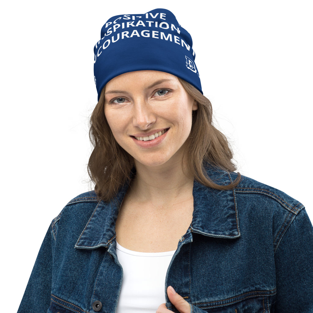 "PIE" Beanie Dark Blue/White