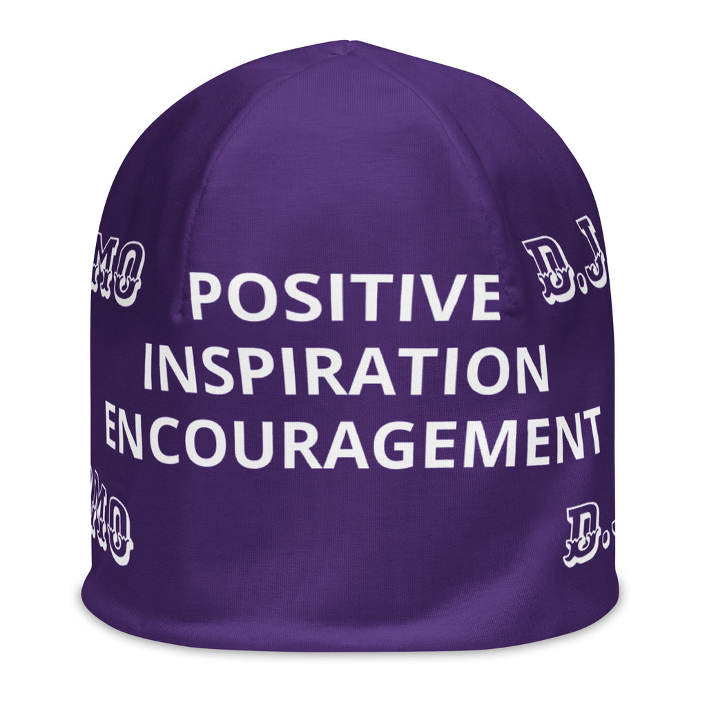 "PIE" Beanie Purple/White