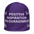 "PIE" Beanie Purple/White