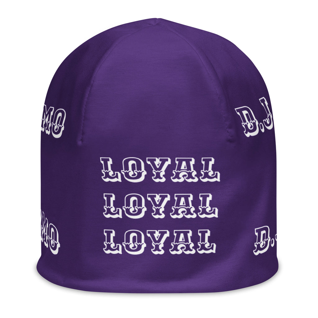 "LOYAL" Beanie Purple/White
