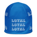 "LOYAL" Beanie Light Blue/White
