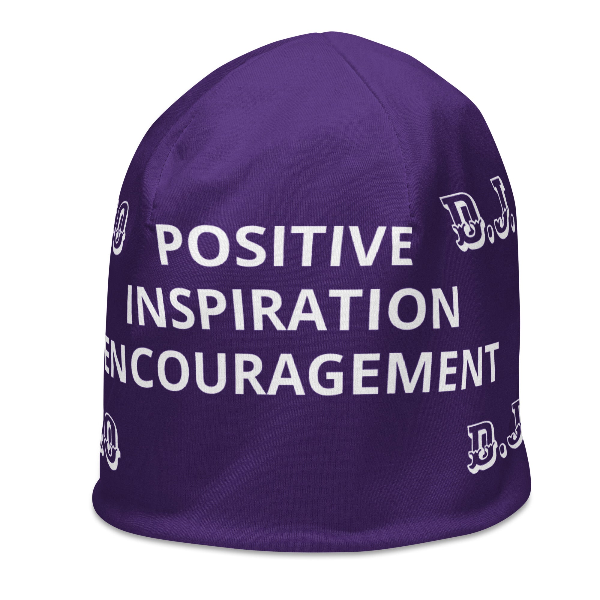 "PIE" Beanie Purple/White