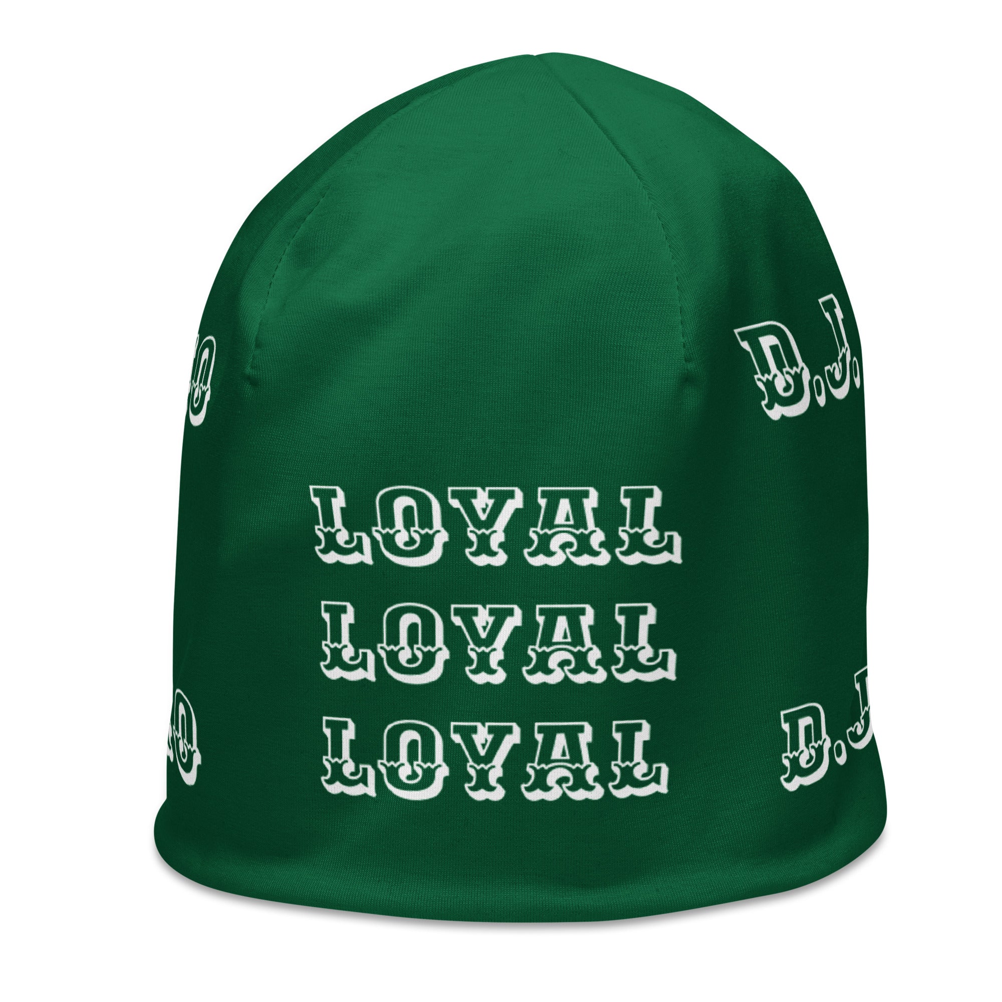 "LOYAL" Beanie Green/White