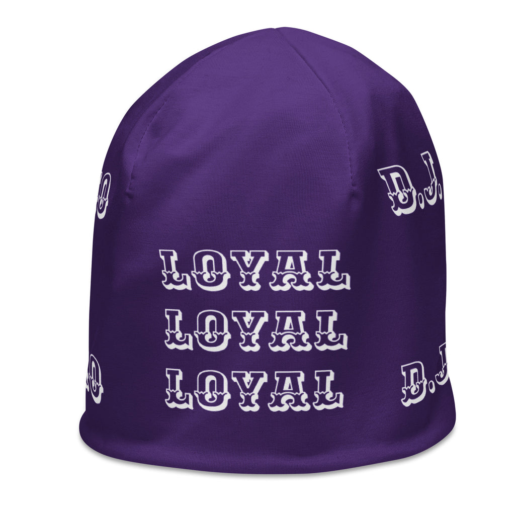 "LOYAL" Beanie Purple/White