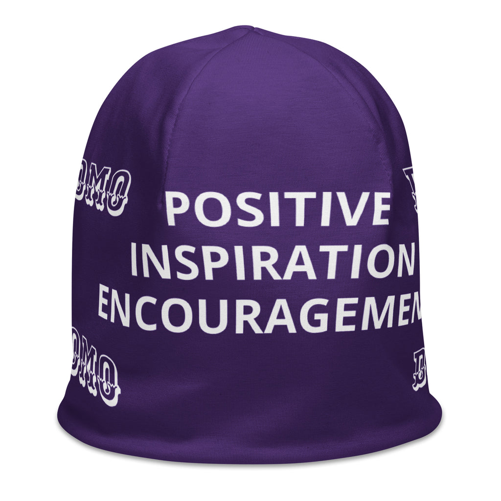 "PIE" Beanie Purple/White