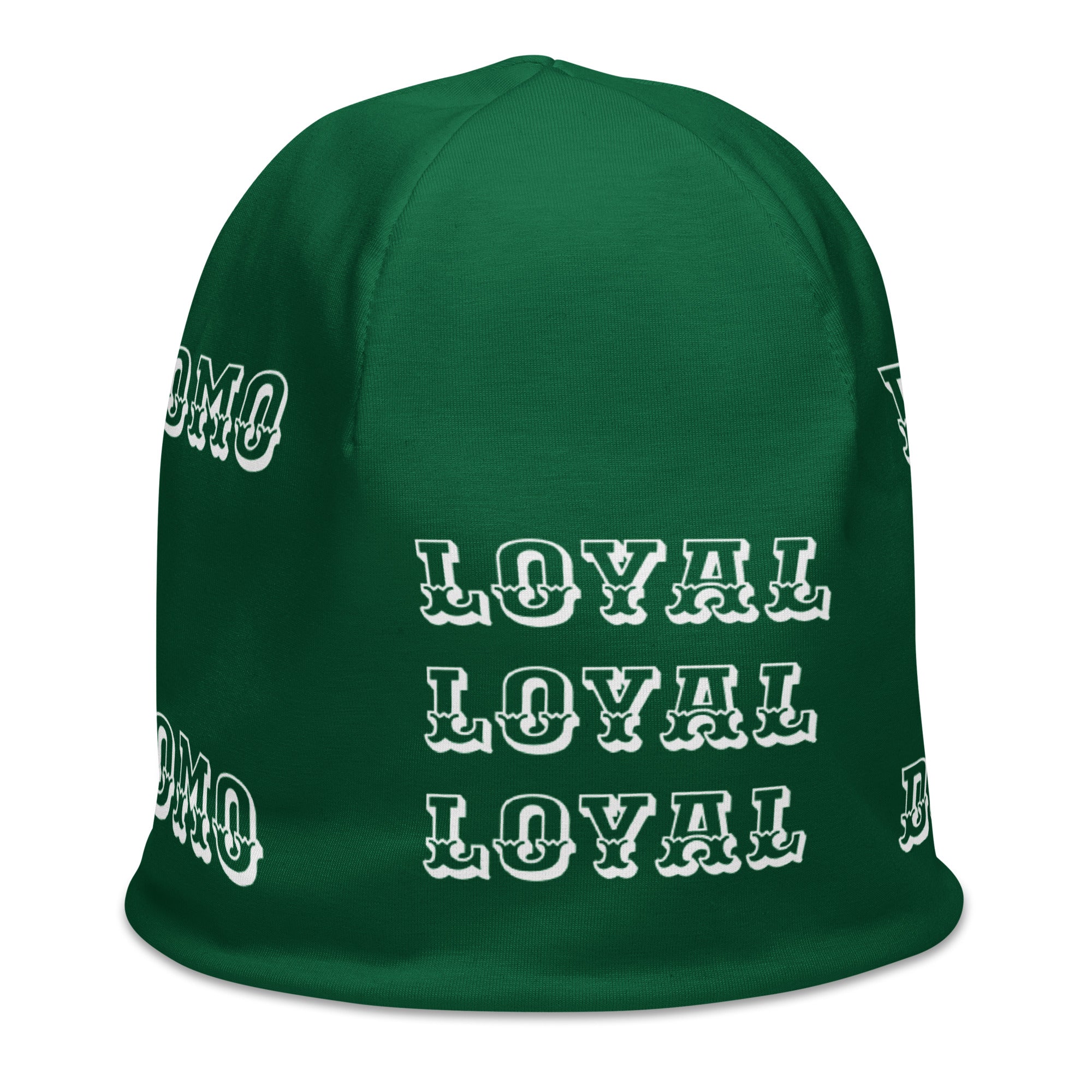 "LOYAL" Beanie Green/White