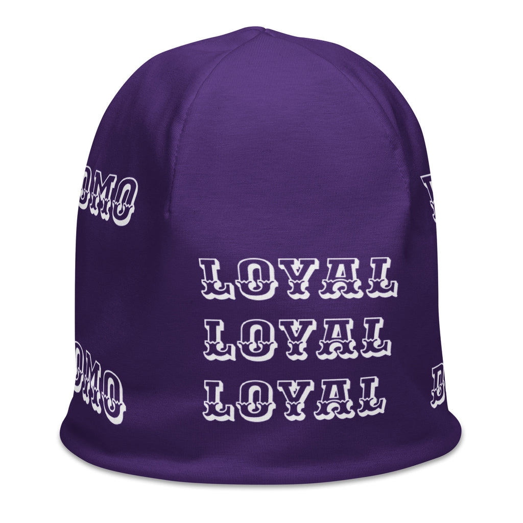 "LOYAL" Beanie Purple/White