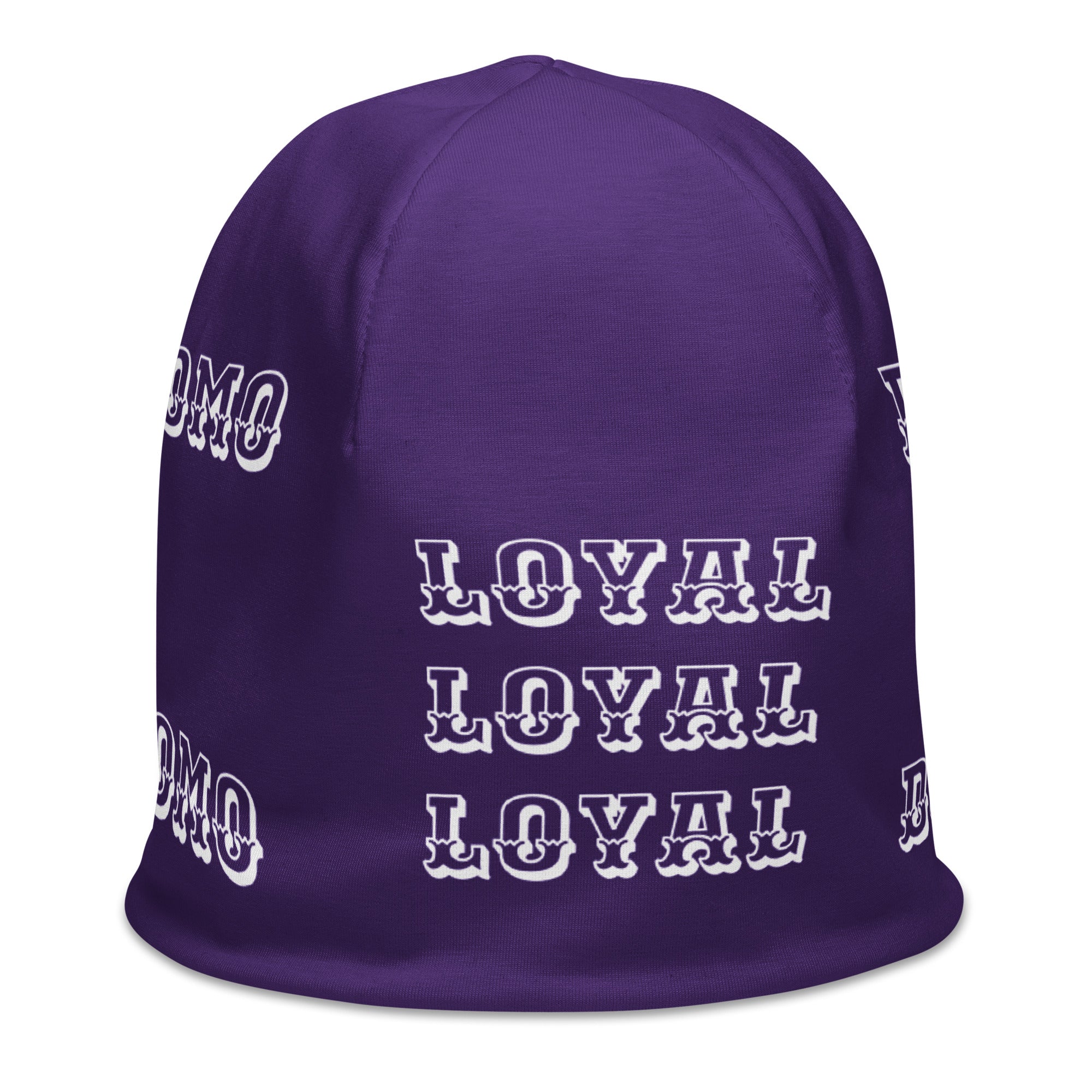 "LOYAL" Beanie Purple/White
