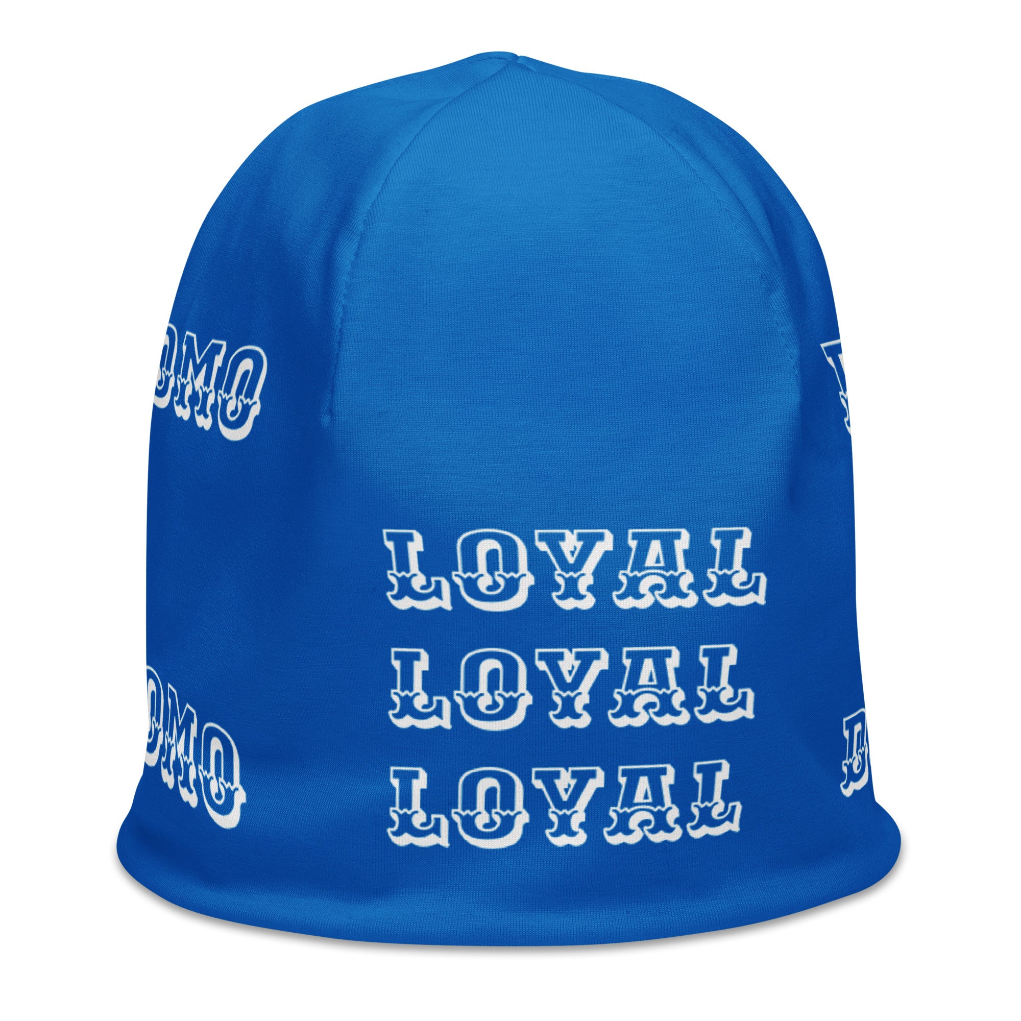 "LOYAL" Beanie Light Blue/White