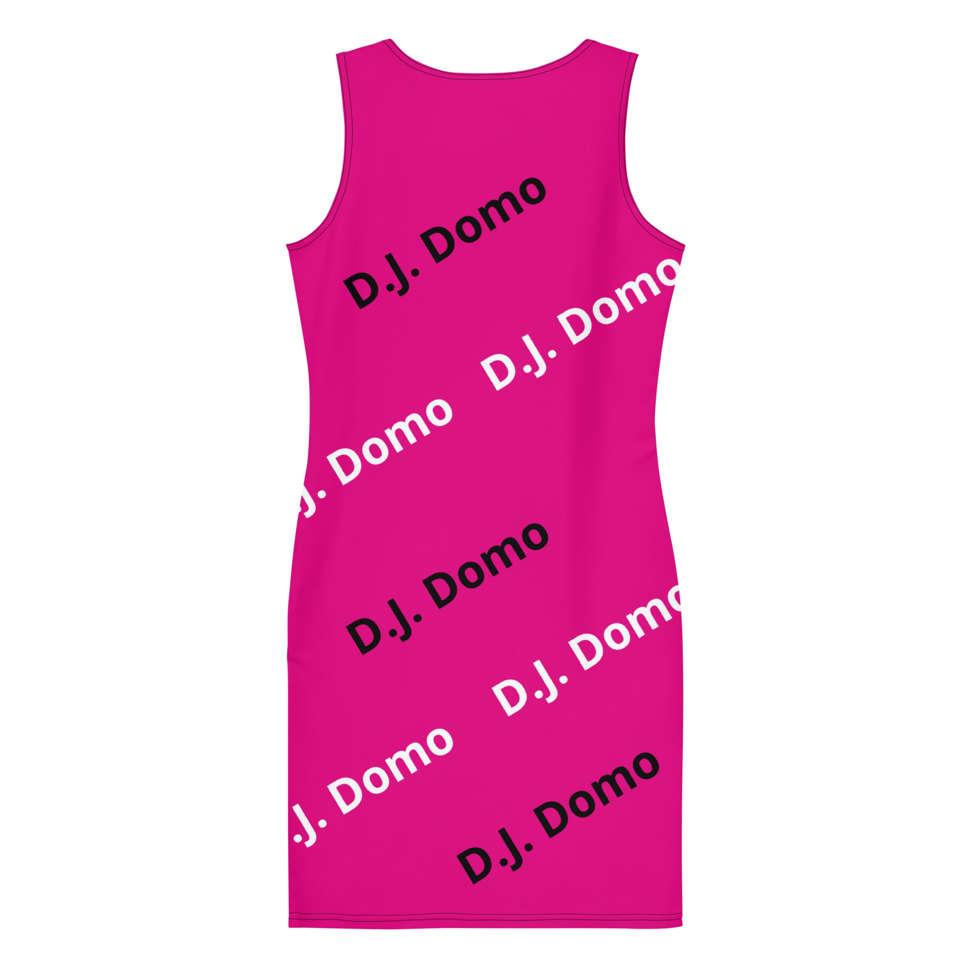 D.J. Domo "Classic" Bodycon Dress Dark Pink/White/Black