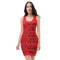 D.J. Domo "Repetitive" Bodycon Dress Red/Black