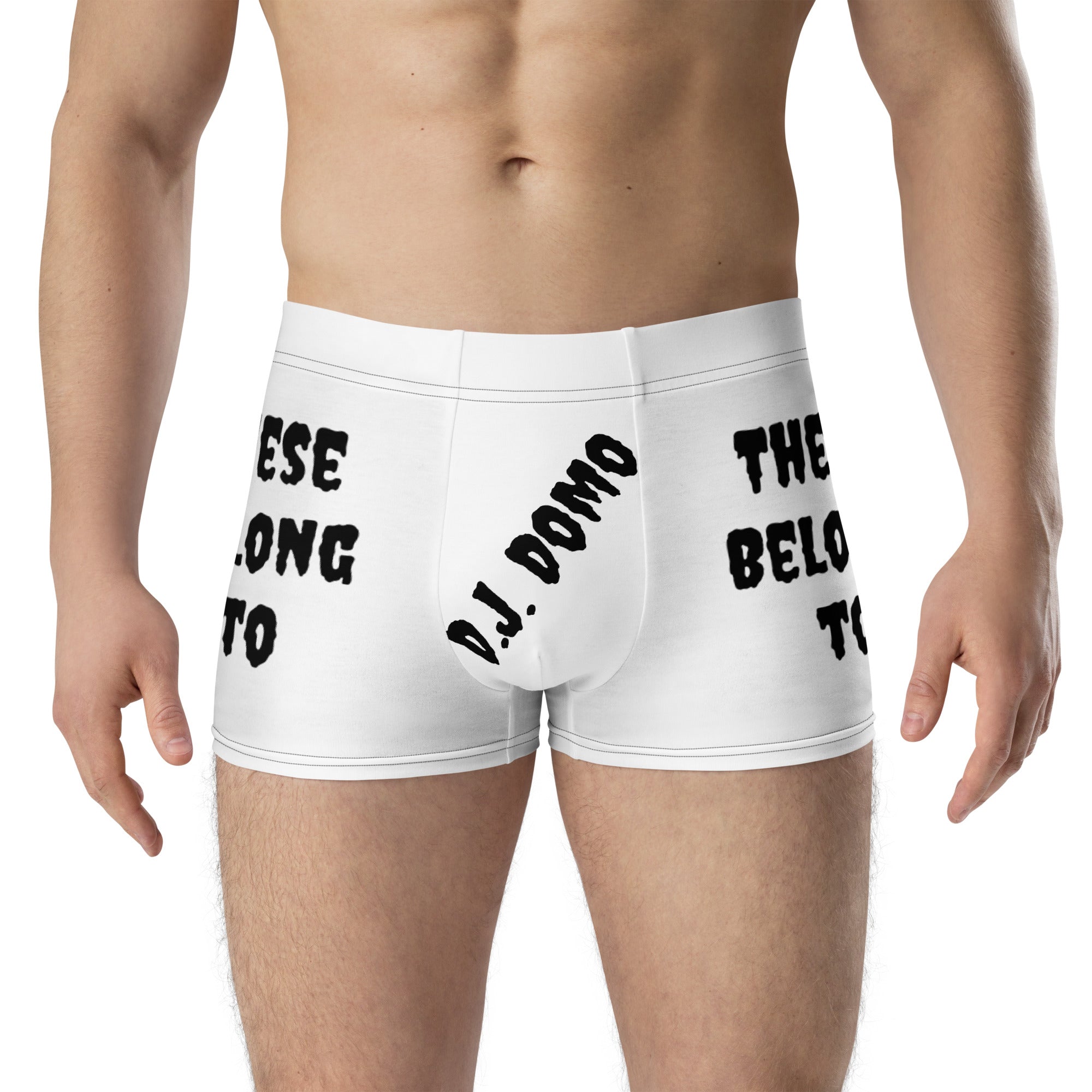 "These Belong To" Boxer Briefs White/Black