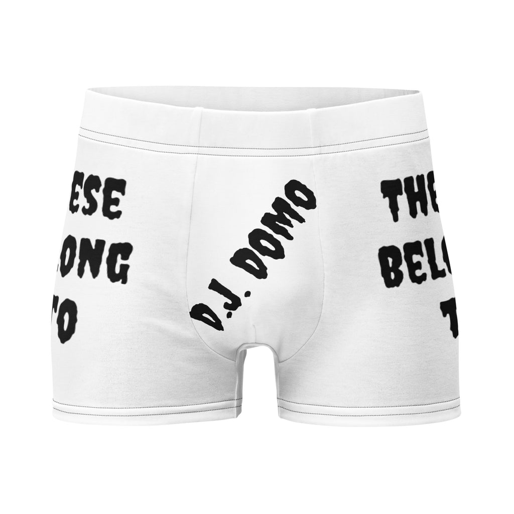 "These Belong To" Boxer Briefs White/Black