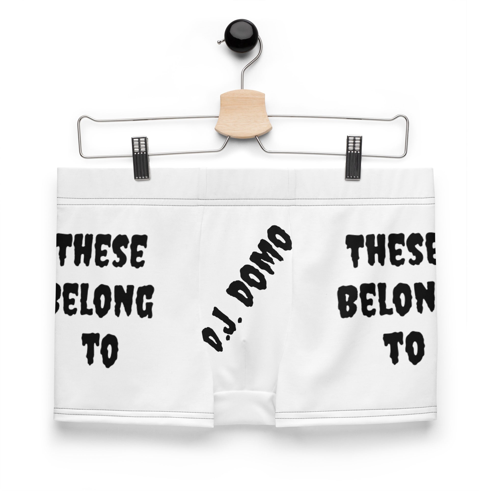 "These Belong To" Boxer Briefs White/Black