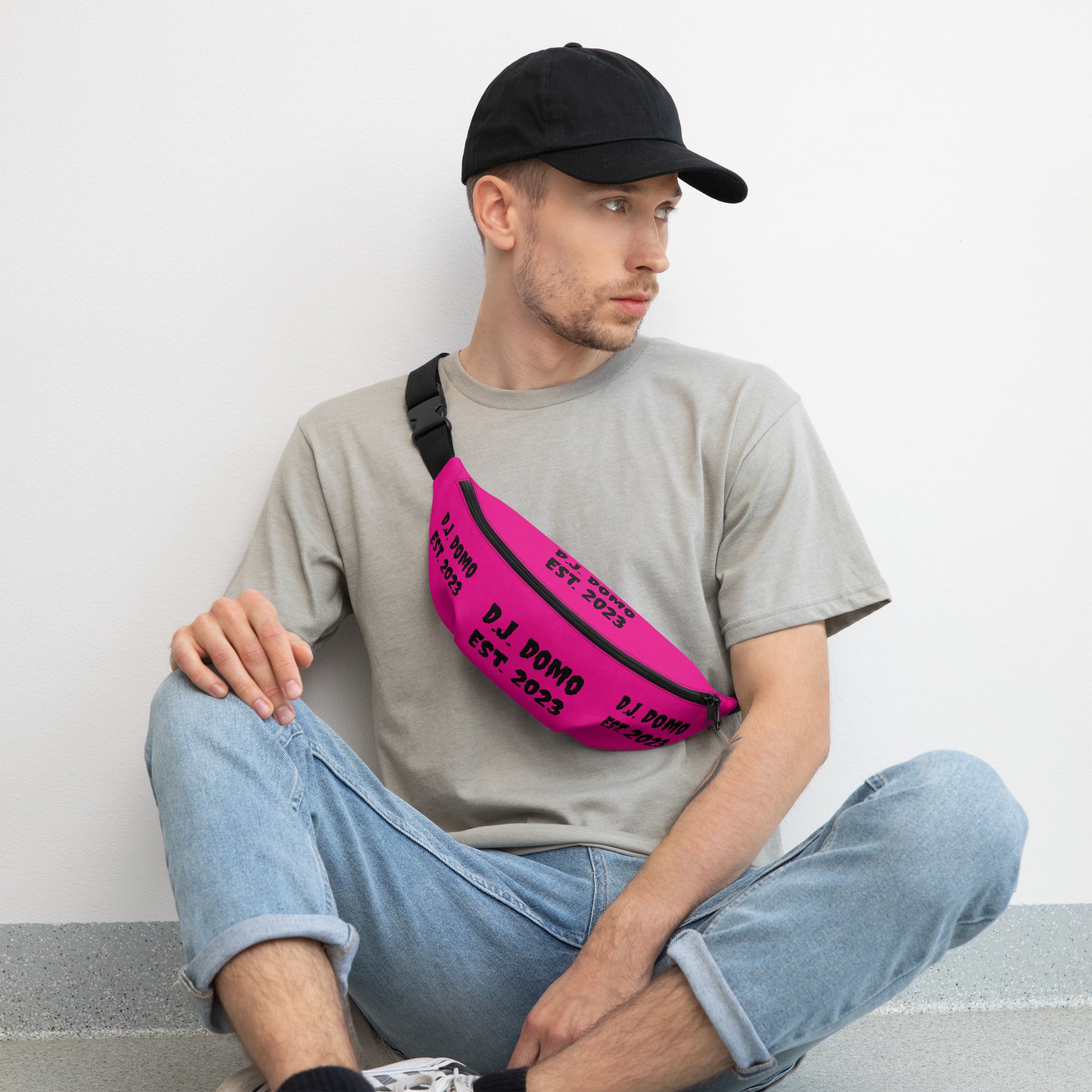 "Est" Fanny Pack Pink/Black