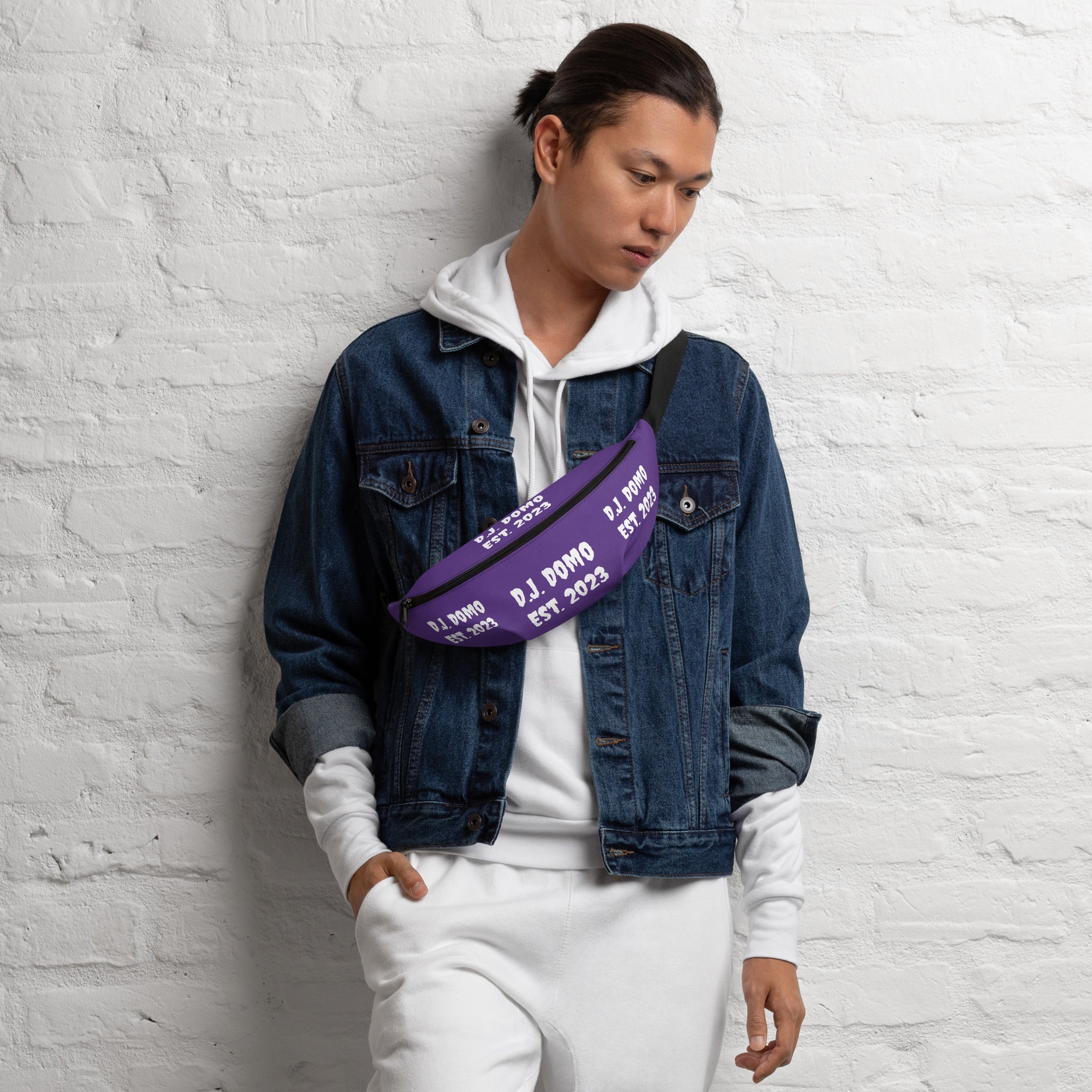 "Est" Fanny Pack Purple/White