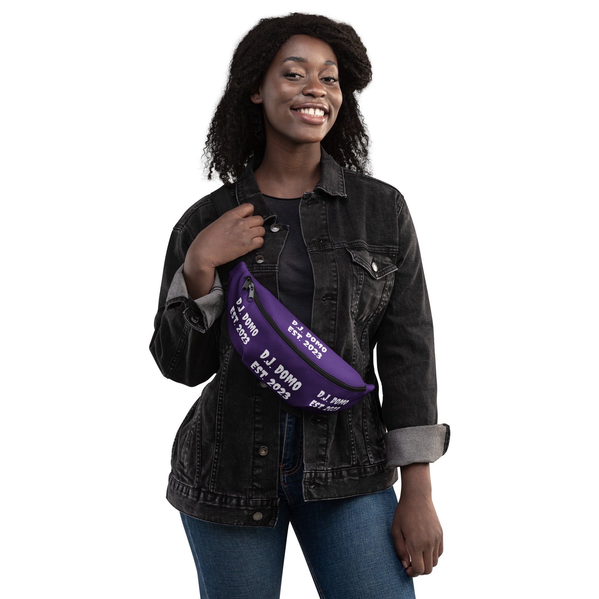"Est" Fanny Pack Purple/White