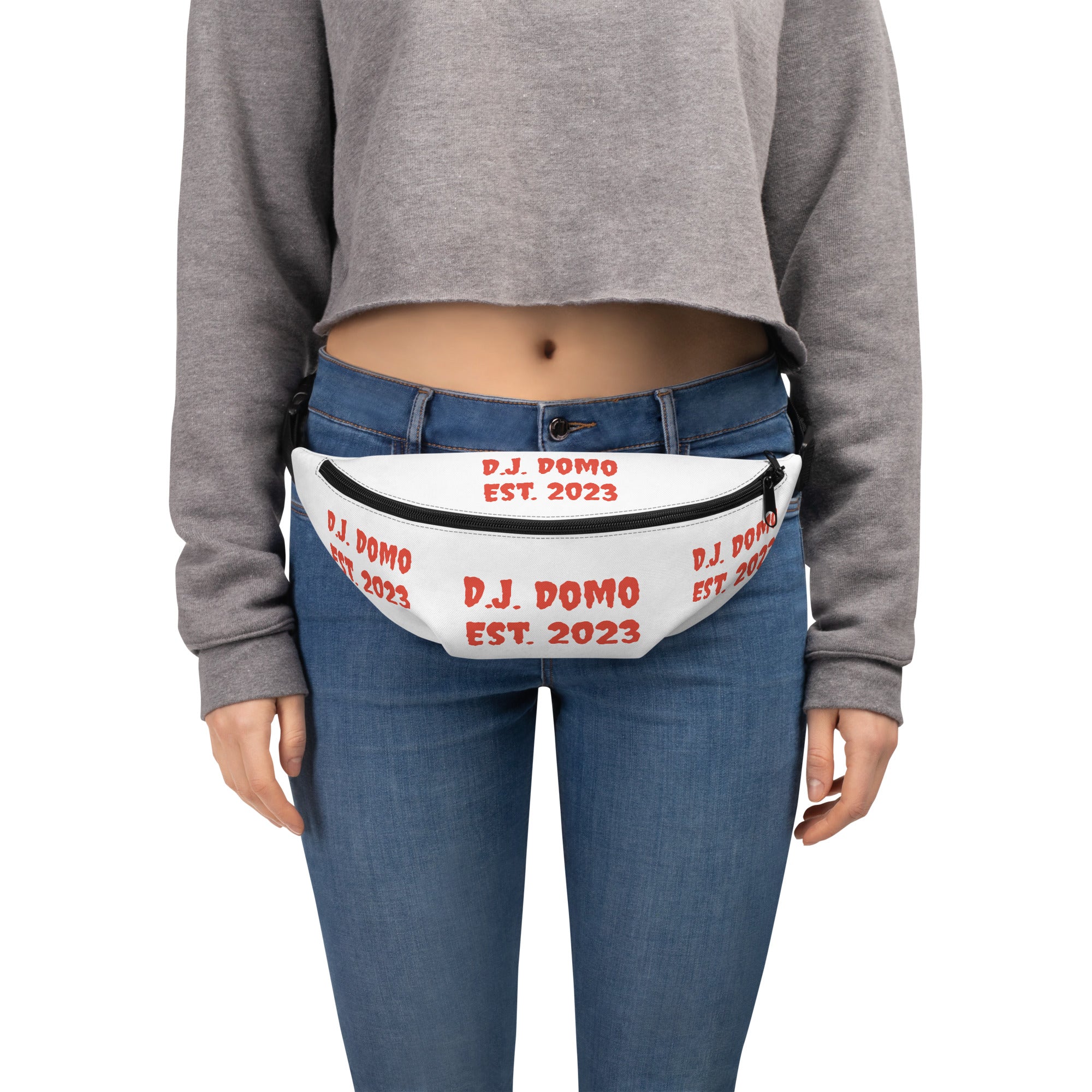 "Est" Fanny Pack White/Red