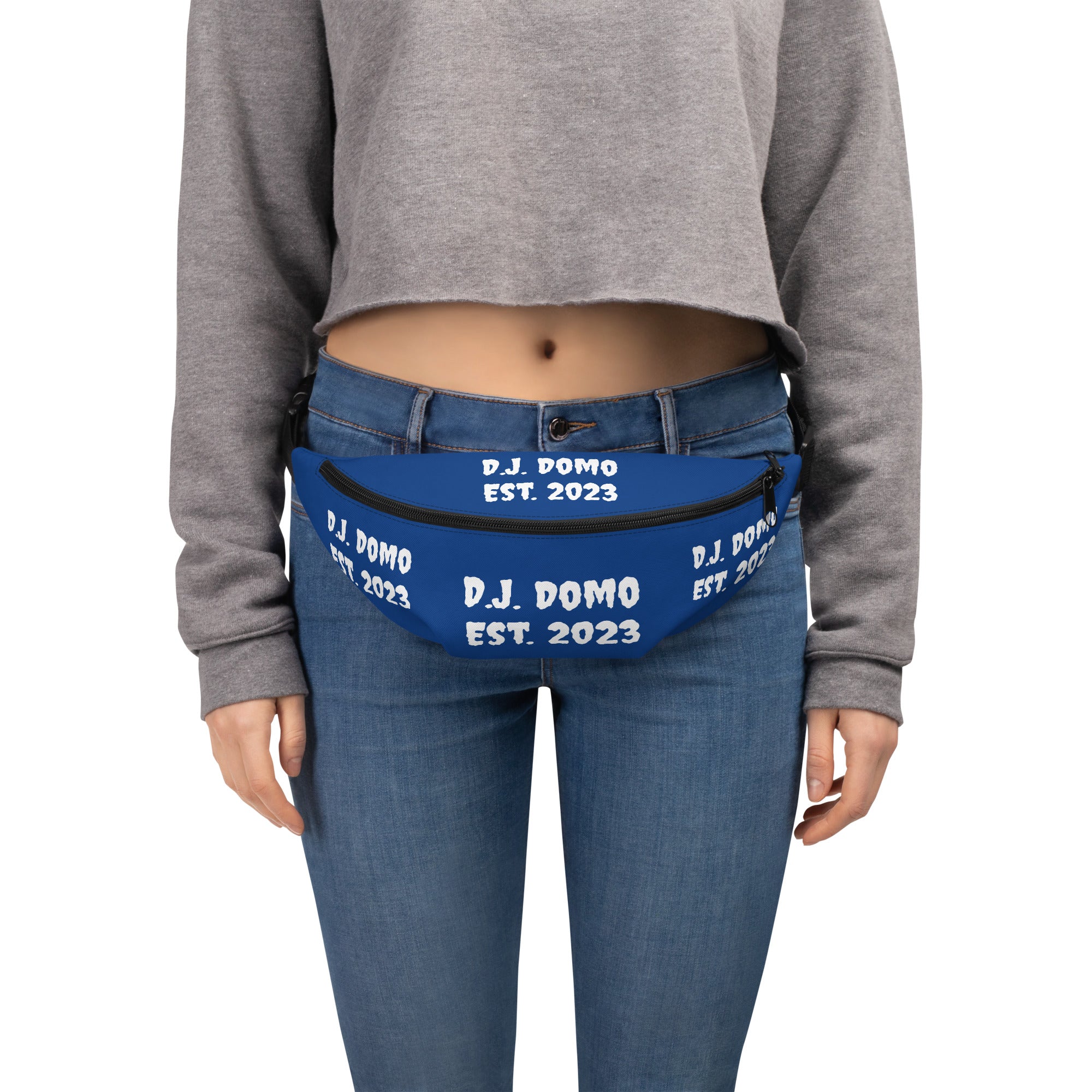 "Est" Fanny Pack Dark Blue/White