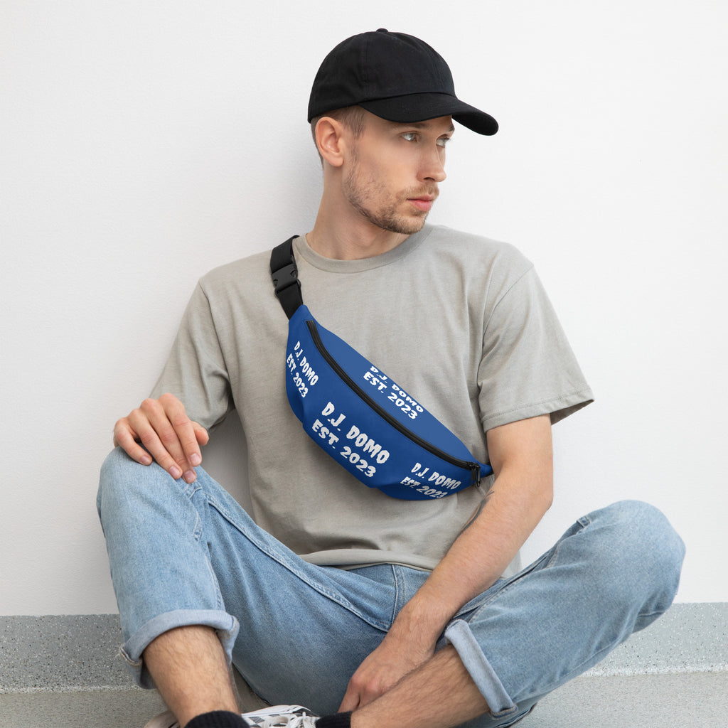 "Est" Fanny Pack Dark Blue/White