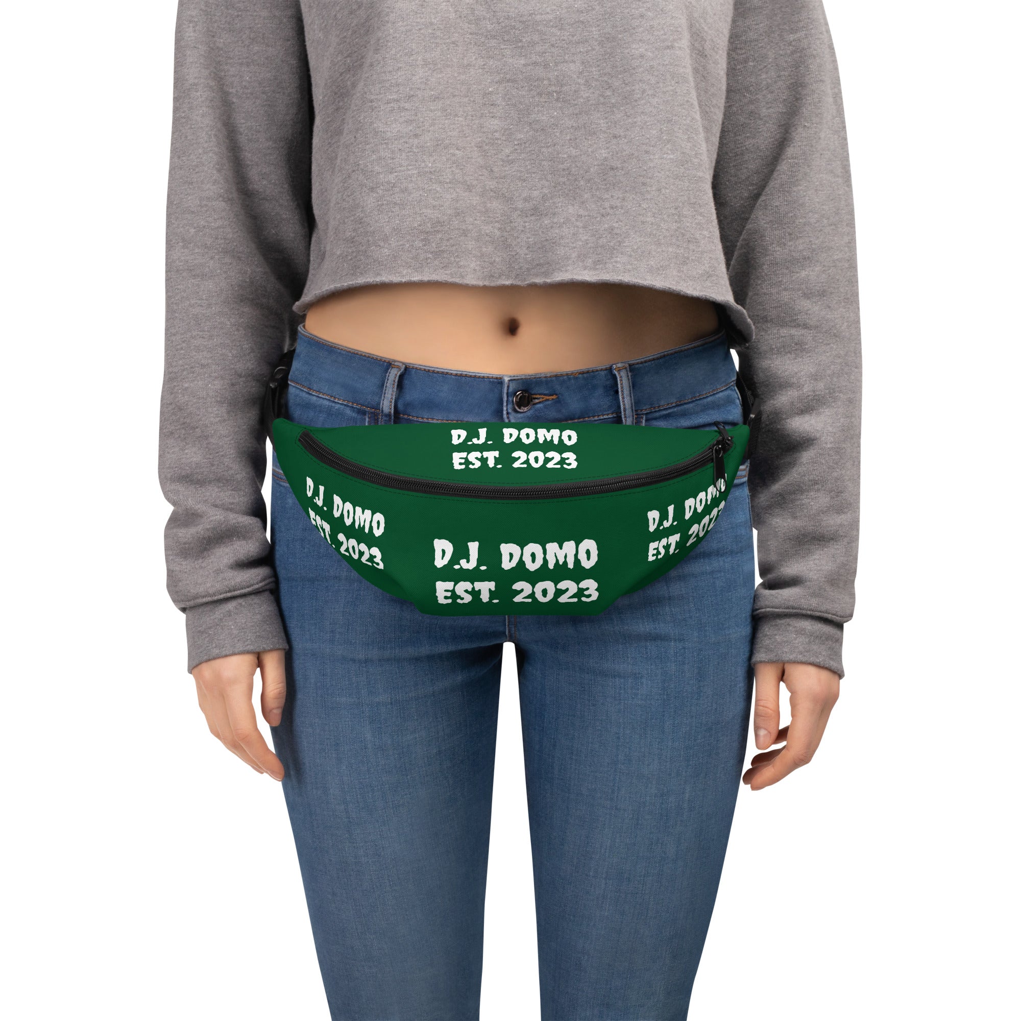 "Est" Fanny Pack Green/White