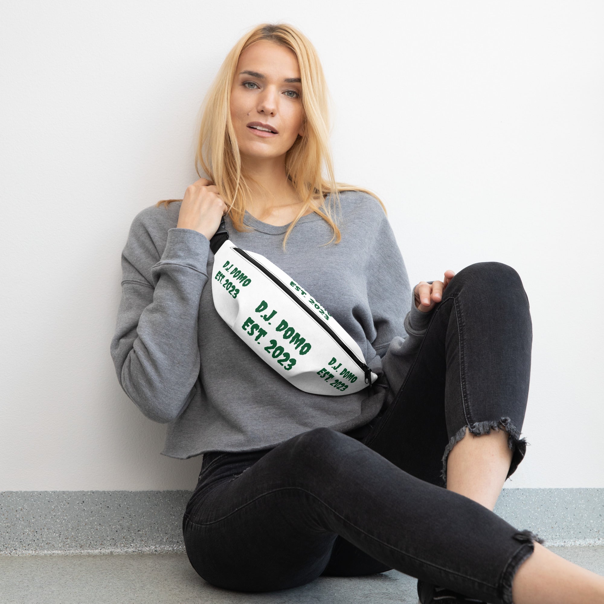 "Est" Fanny Pack White/Green