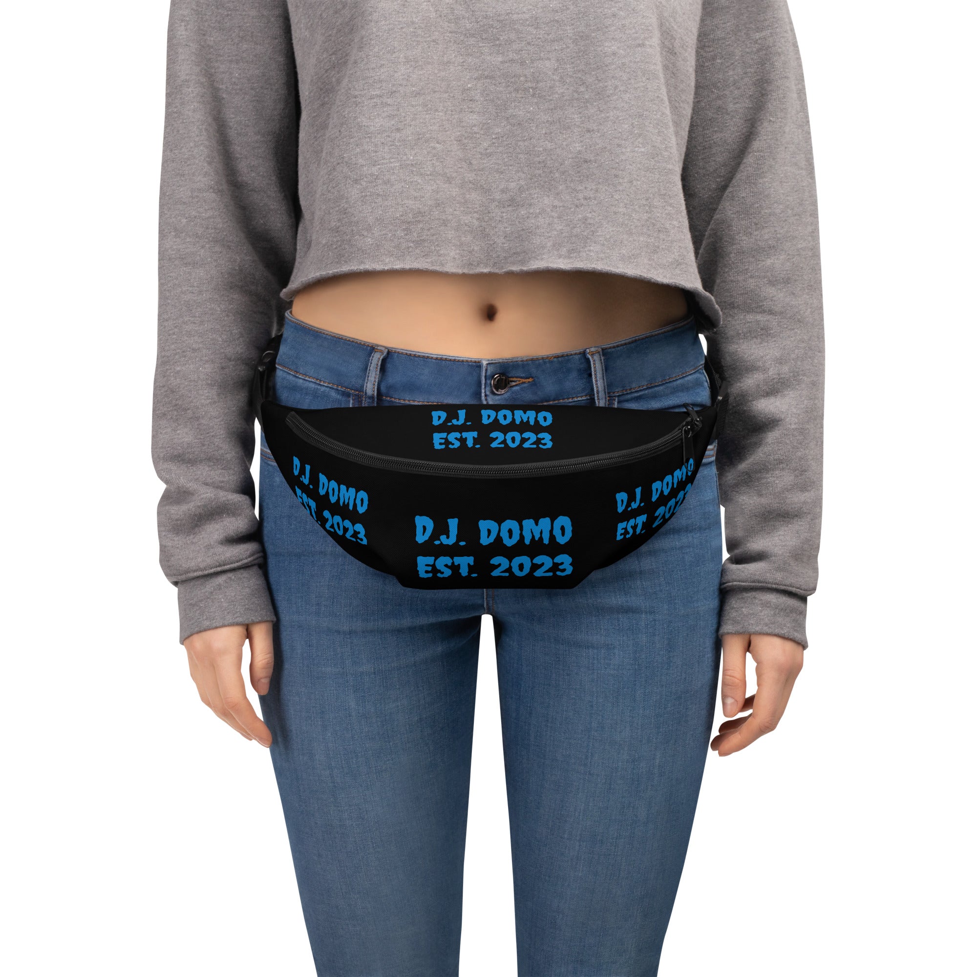 "Est" Fanny Pack Black/Light Blue