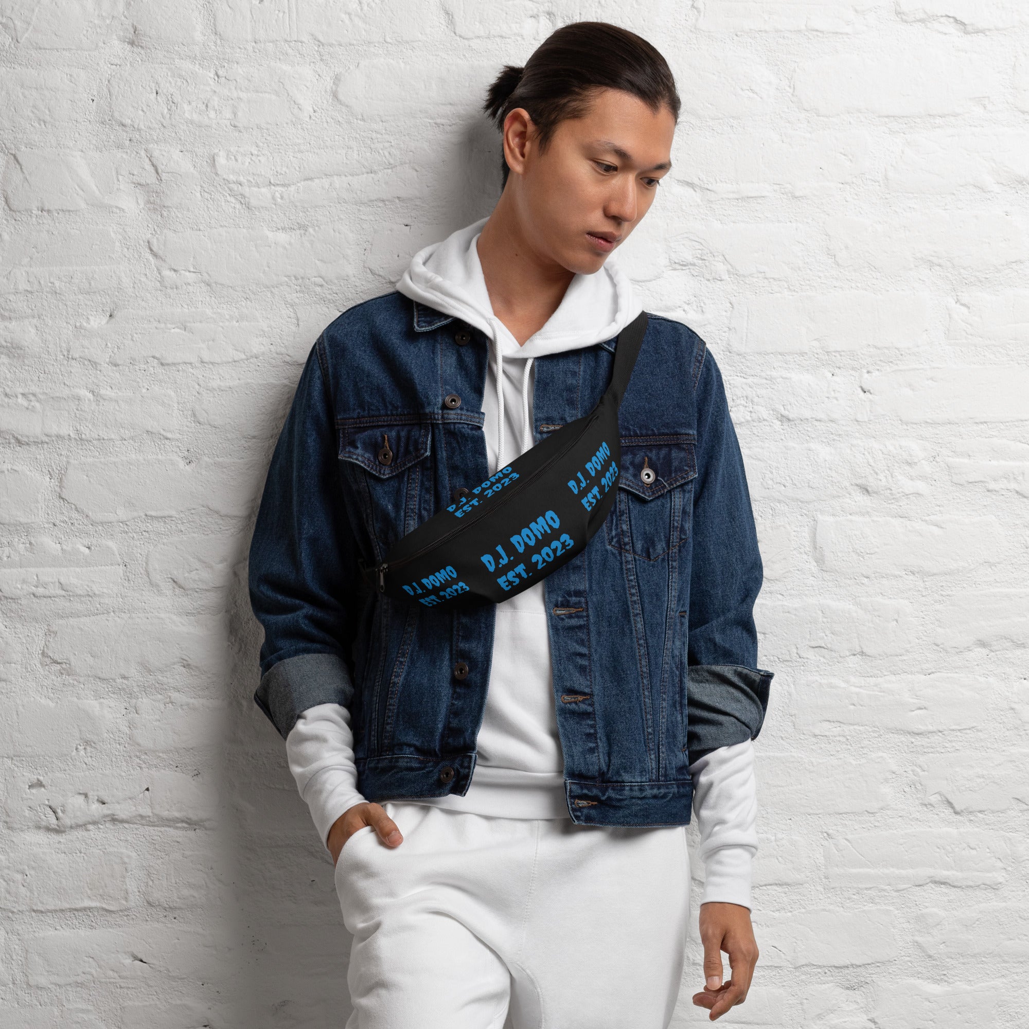 "Est" Fanny Pack Black/Light Blue