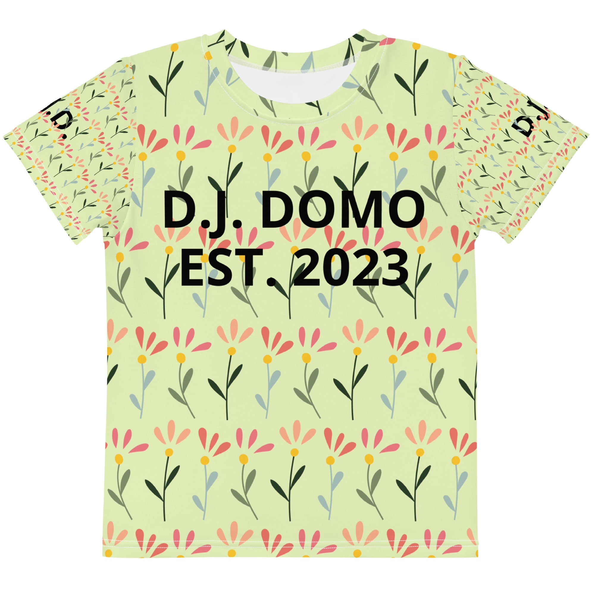 "Flowers" Kids Crew Neck T-shirts
