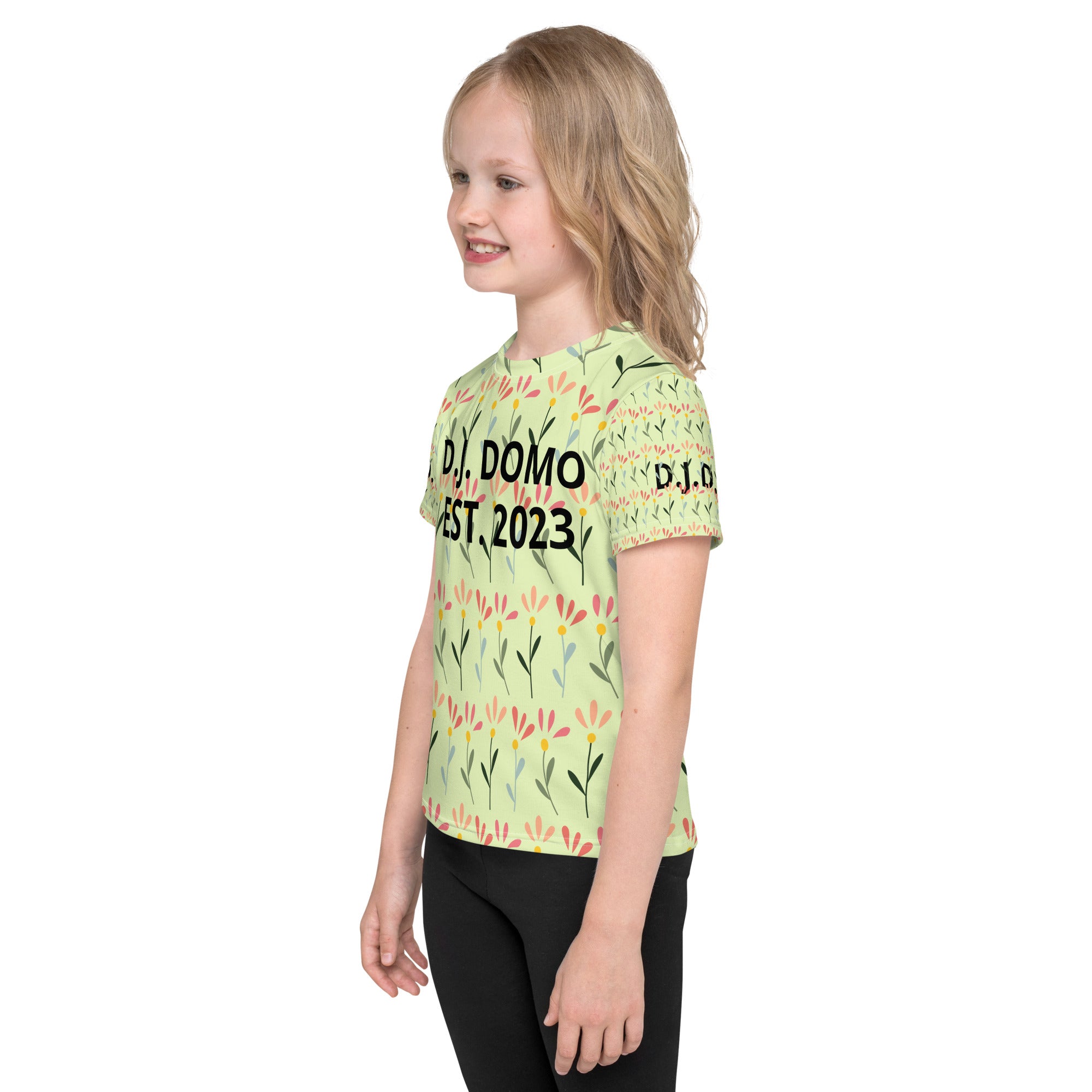 "Flowers" Kids Crew Neck T-shirts