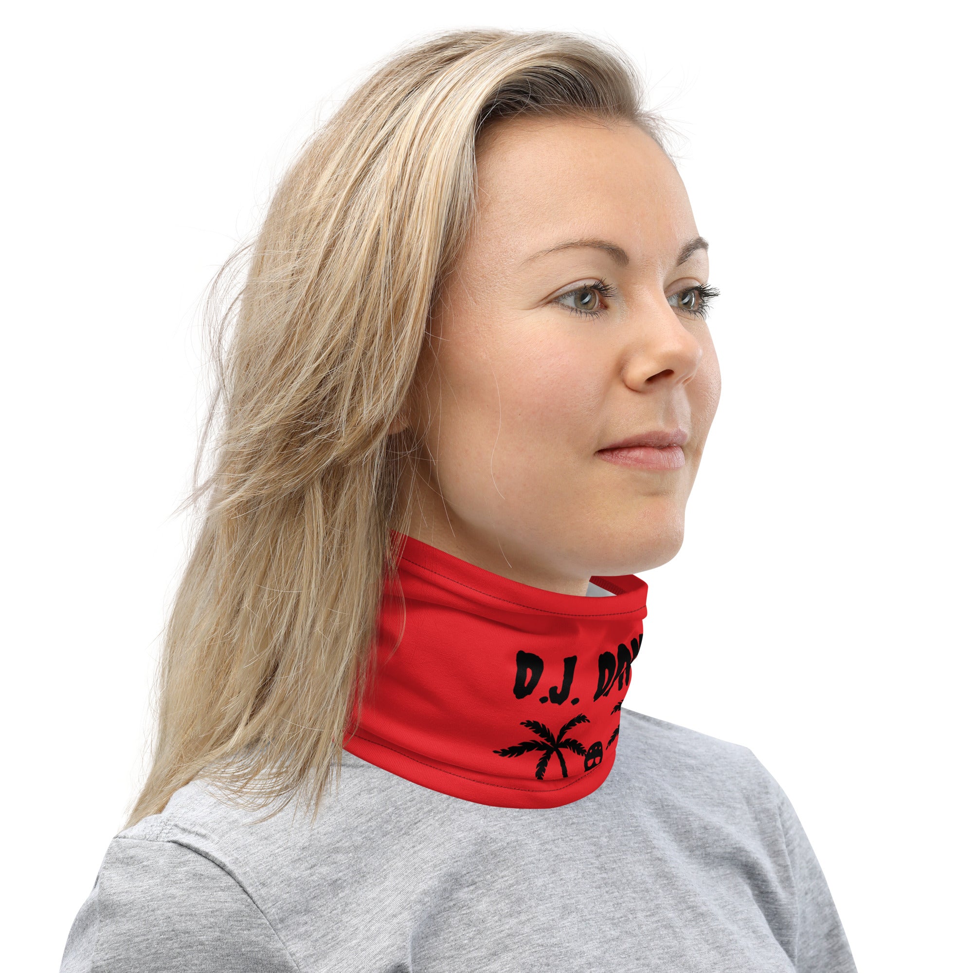D.J. Domo "Biker 1" Unisex All Purpose Gaiter Red/Black