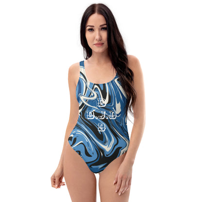 D.J. Domo "Blue Swirlz" One-Piece Swimsuit