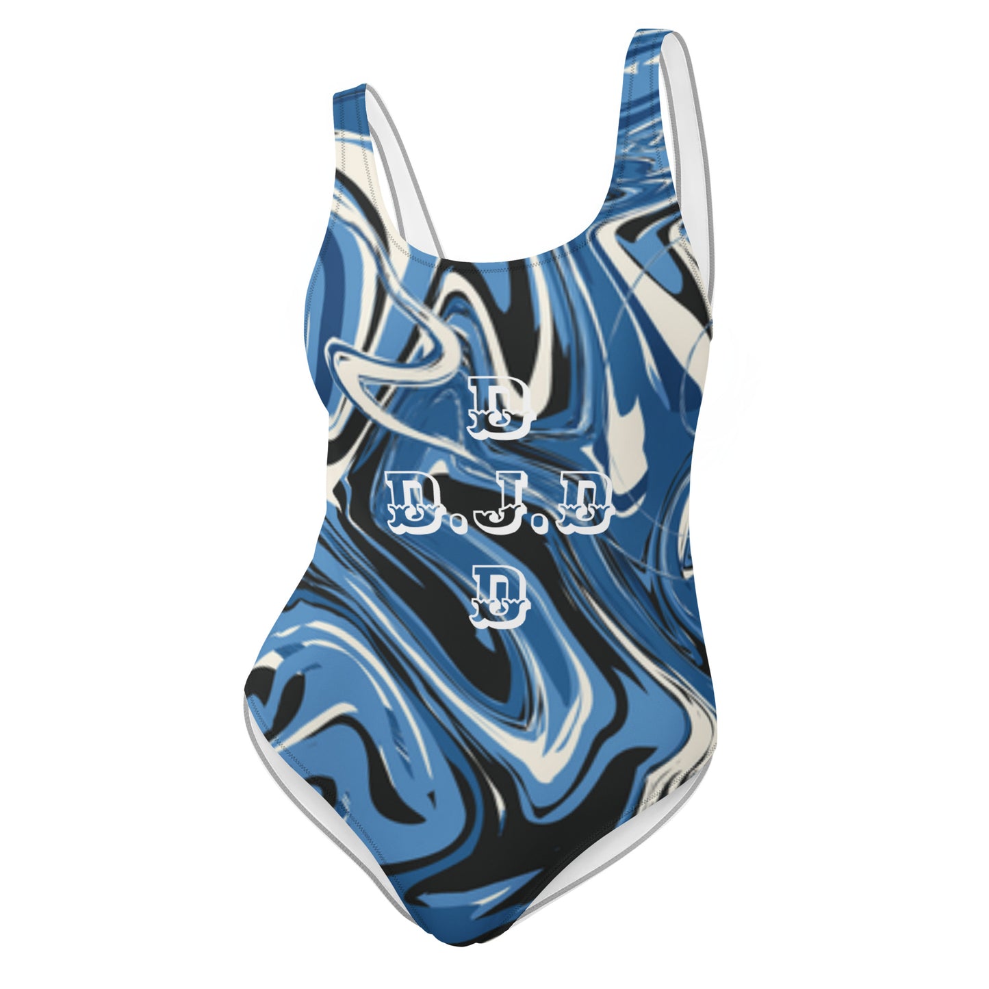 D.J. Domo "Blue Swirlz" One-Piece Swimsuit