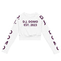 "Pay It Forward" Long-Sleeve Crop Top White/Purple