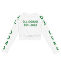 "Pay It Forward" Long-Sleeve Crop Top White/Green