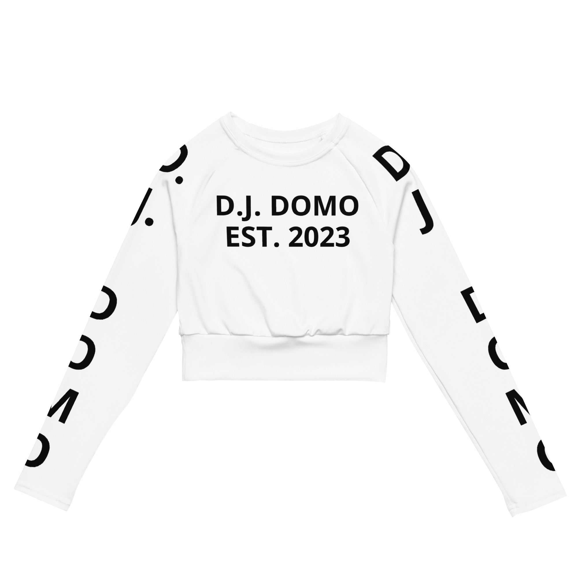 "Pay It Forward" Long-Sleeve Crop Top White/Black