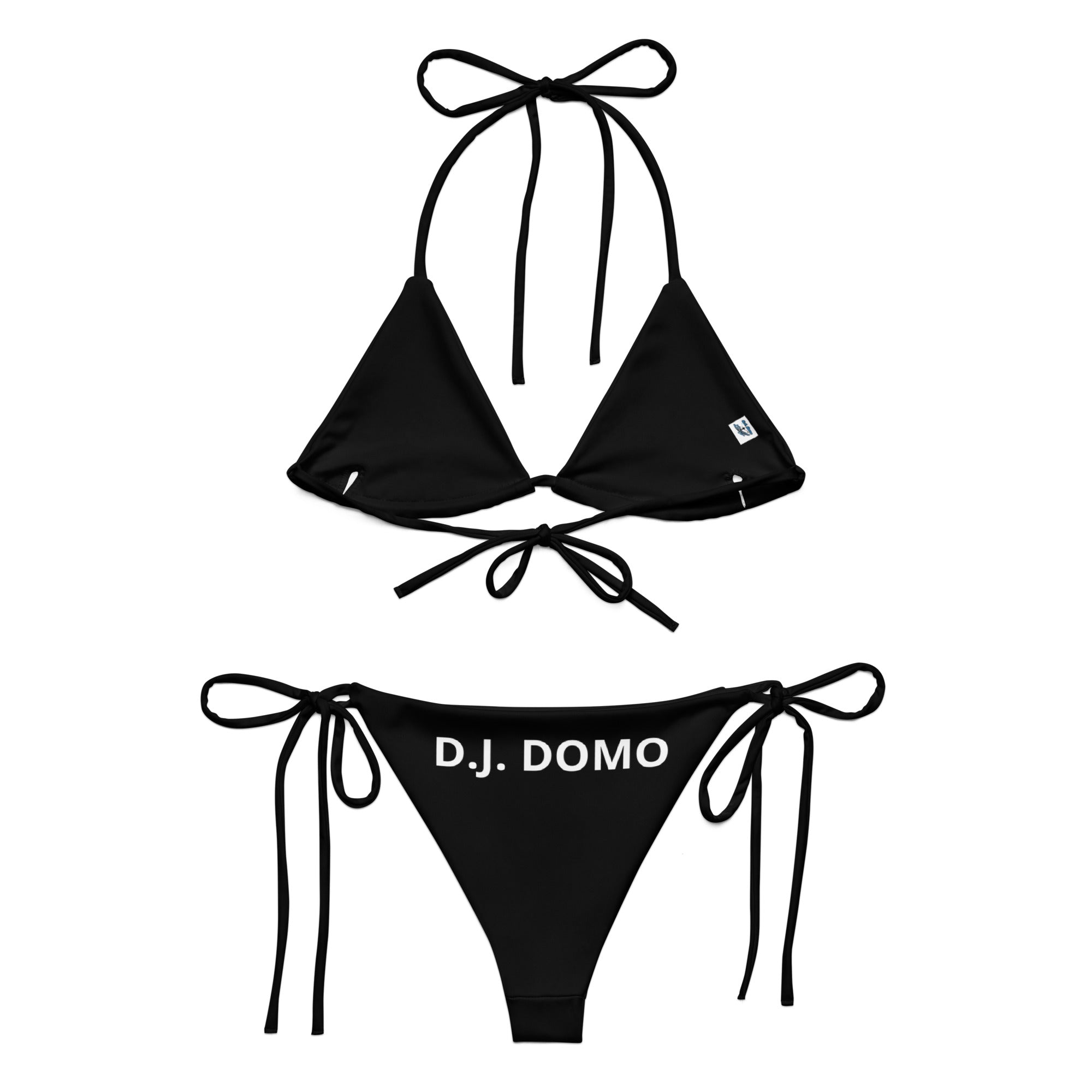 "Classic" 2 Piece String Bikini Swimsuit Black/White