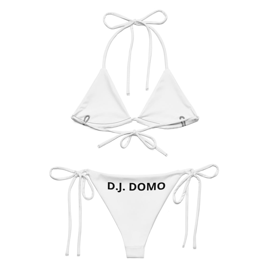 "Classic" 2 Piece String Bikini Swimsuit White/Black