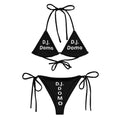 "Classic" 2 Piece String Bikini Swimsuit Black/White