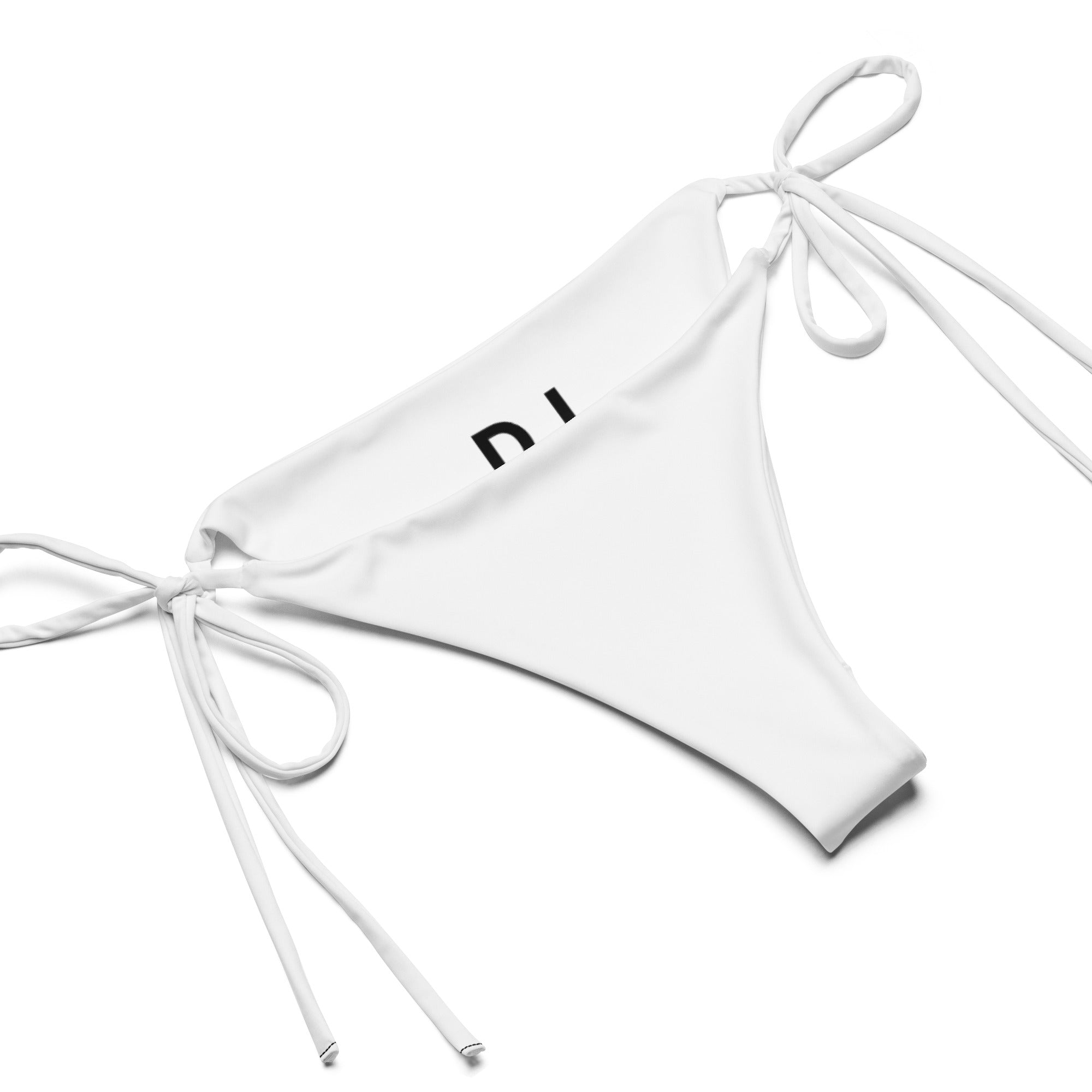 "Classic" 2 Piece String Bikini Swimsuit White/Black