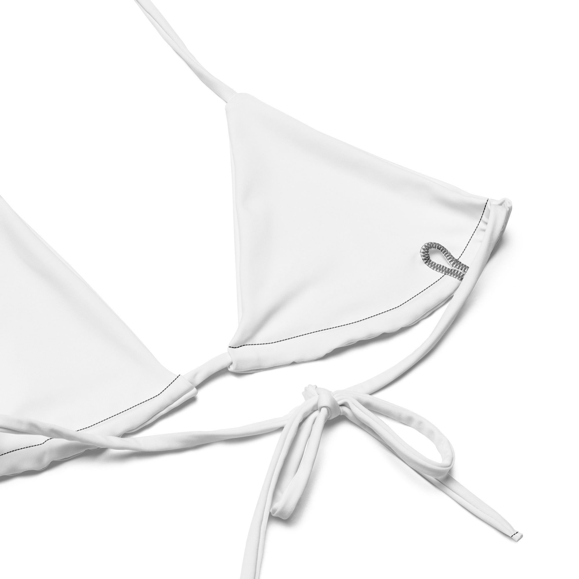 "Classic" 2 Piece String Bikini Swimsuit White/Black